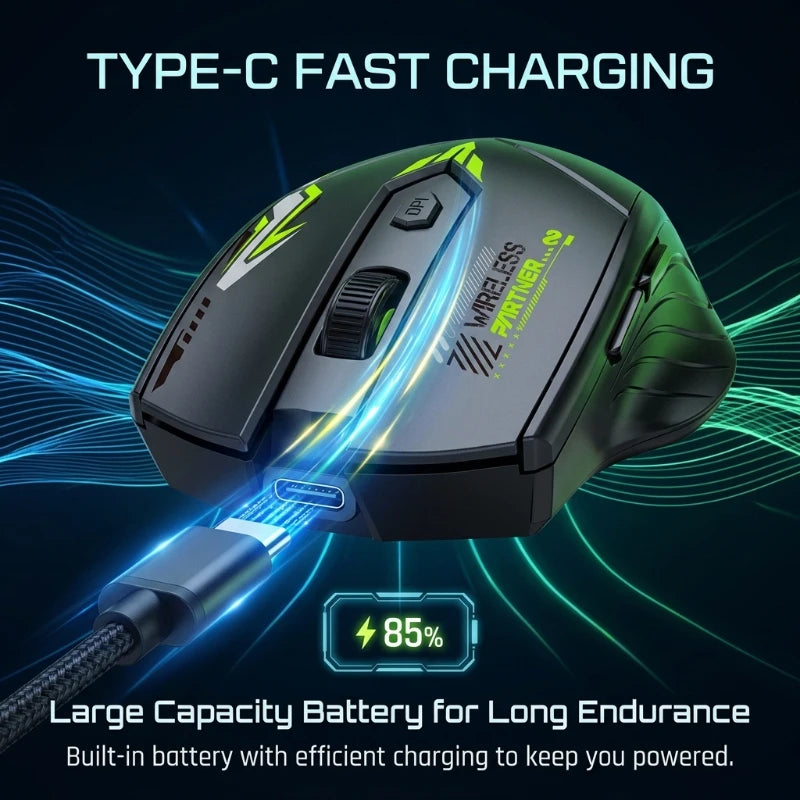 Bluetooth 5.4 Mouse Dual-Mode 2.4G Wireless Mouse 6 Buttons Gaming Mouse Office Silent Mice Rechargeable Mouse For PC Laptop Peaceful Pleasures Health and Wellness