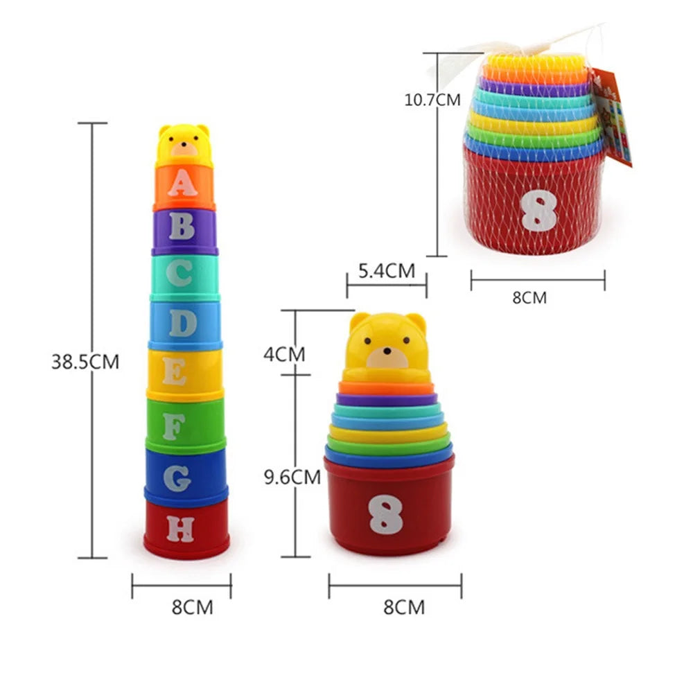 Baby Montessori Stacking Cups – 8-Piece Educational Bath Toy
