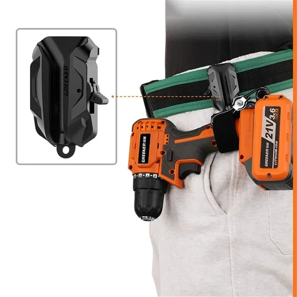 Heavy Duty Belt Tool Holster Pouch | Drill & Power Tool Holder