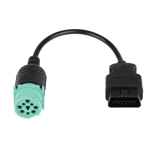 9 Pin to 16 Pin OBD2 Truck Diagnostic Scanner Cable Adapter J1962-J1939 for Cummins Diesel Engine Peaceful Pleasures Health and Wellness