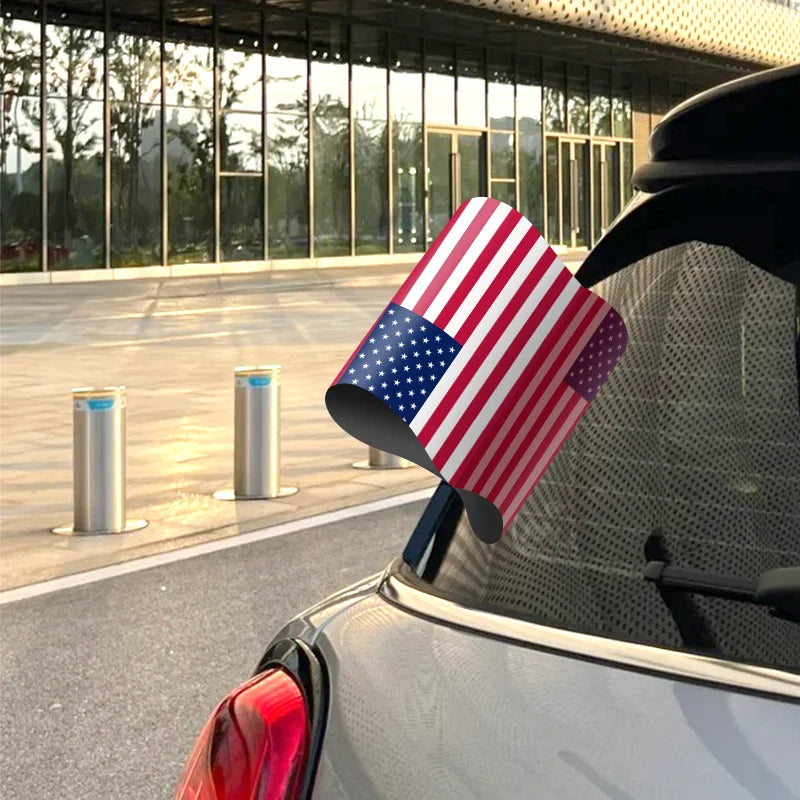 US Flag Car Sticker | Waterproof Patriotic Window Decal