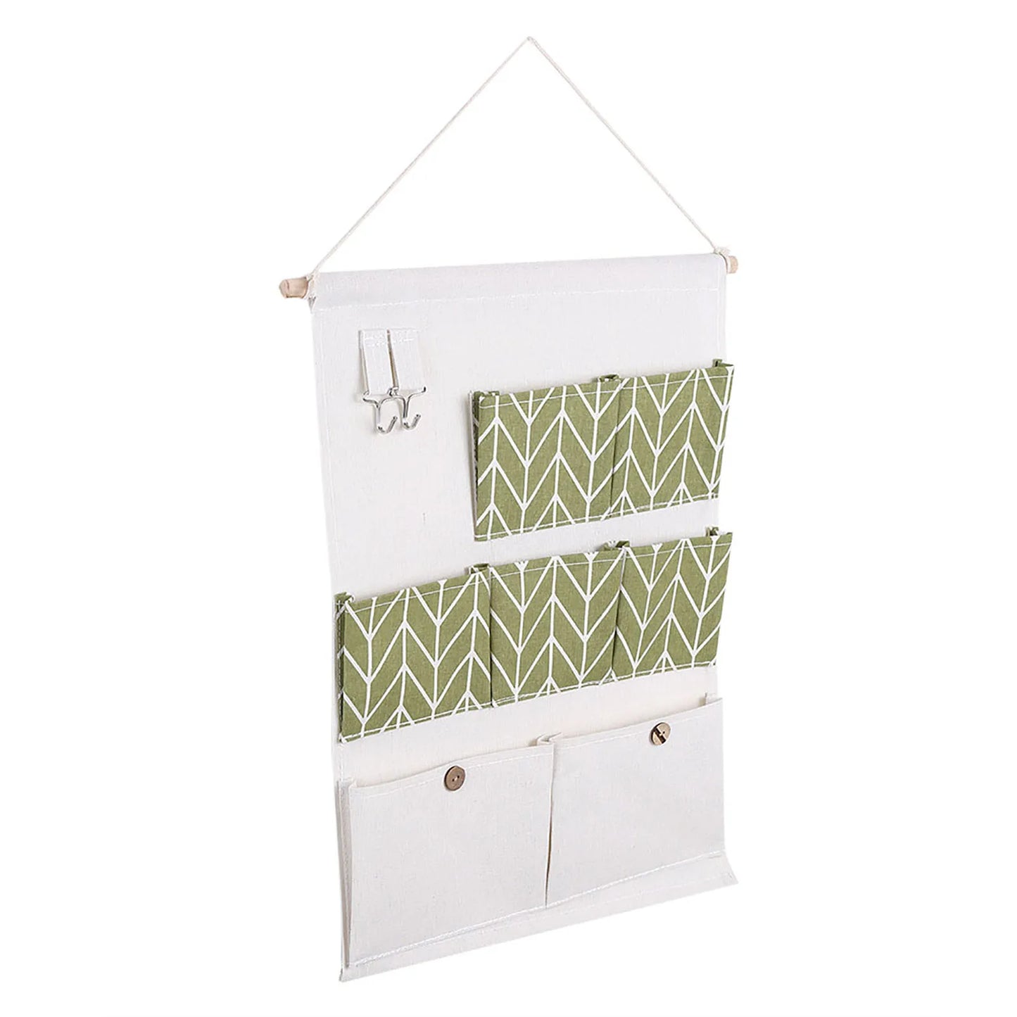 Hanging Storage Bag Hanging Pouch Large Capacity Waterproof Eco-friendly Cotton Linen Bathroom Bedroom for Home Peaceful Pleasures Health and Wellness