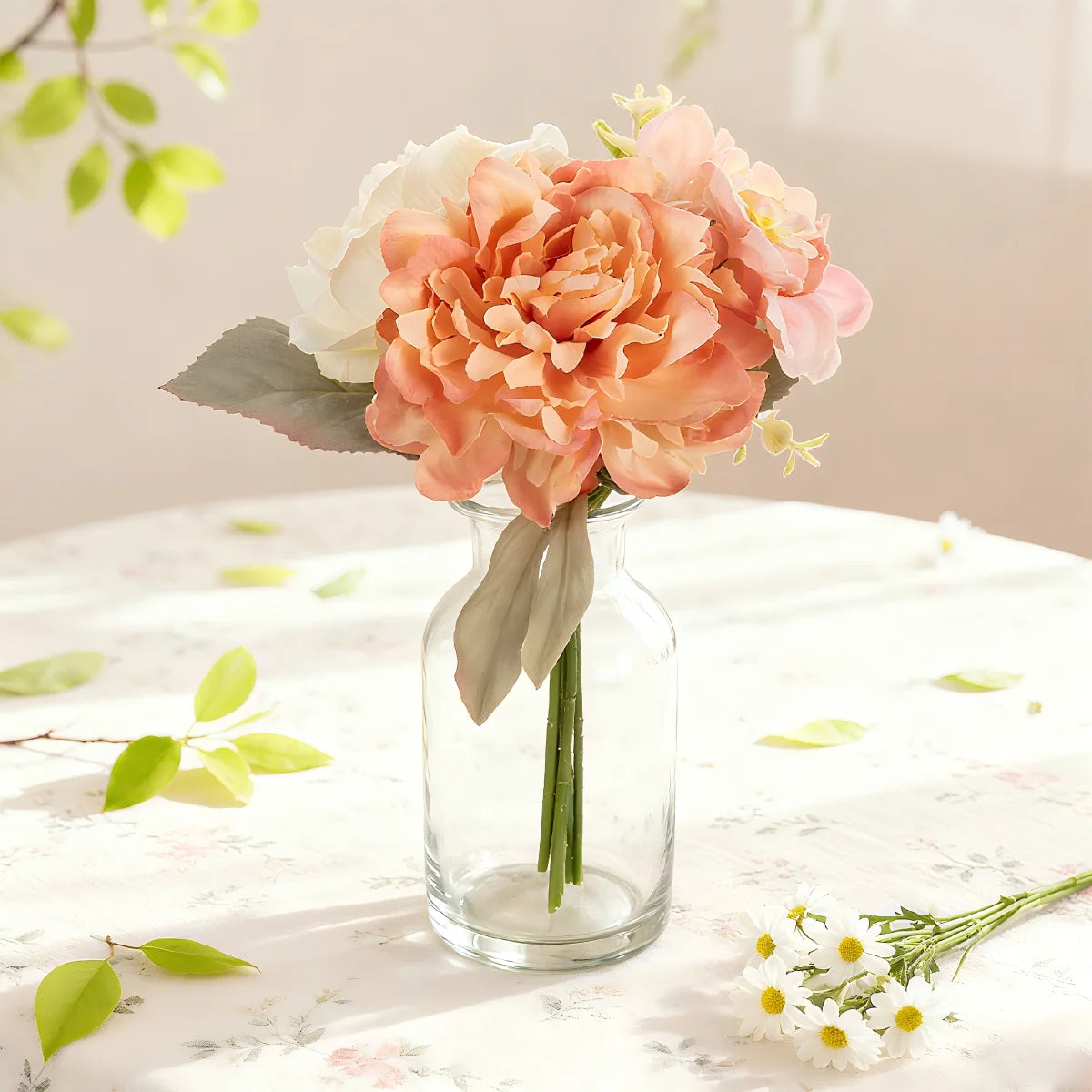 Artificial Silk Rose Peony Bouquet | Wedding & Home Decor