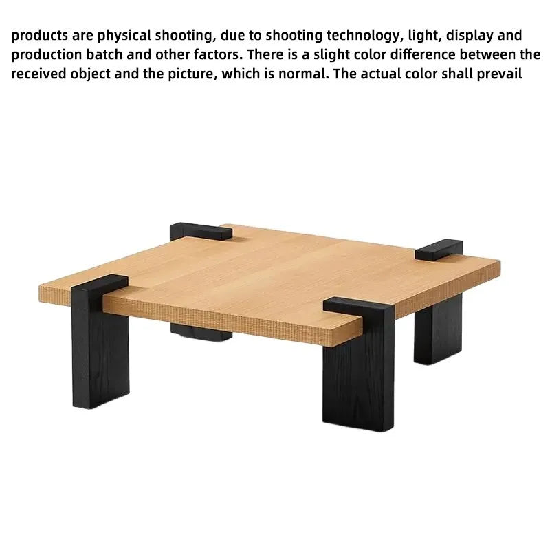 Square Luxury Coffee Table Solid Wood Walnut Designer Small Coffee Table Living Room Black Mesa De Centro Sala Home Furniture Peaceful Pleasures Health and Wellness