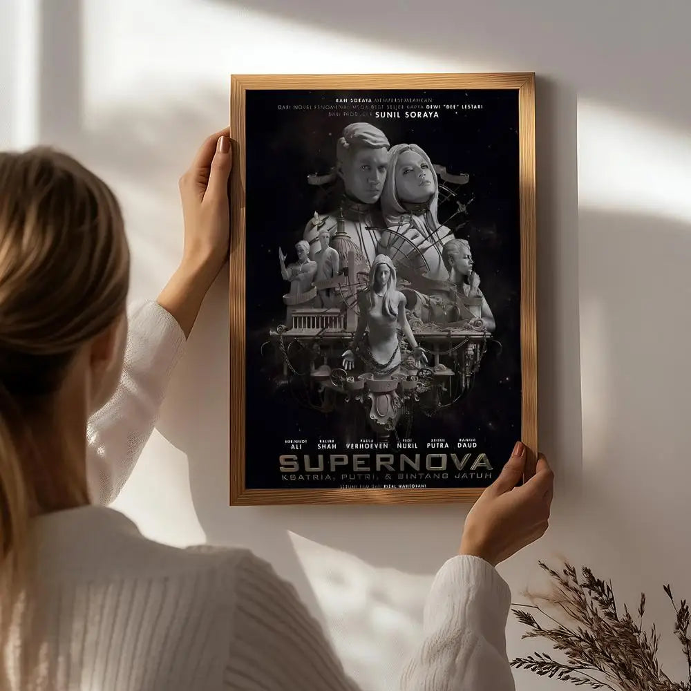 Supernova Movie Poster HD Self-Adhesive Waterproof Wall Art Wall Art Poster Peaceful Pleasures Health and Wellness White3 30X40cmNoframe
