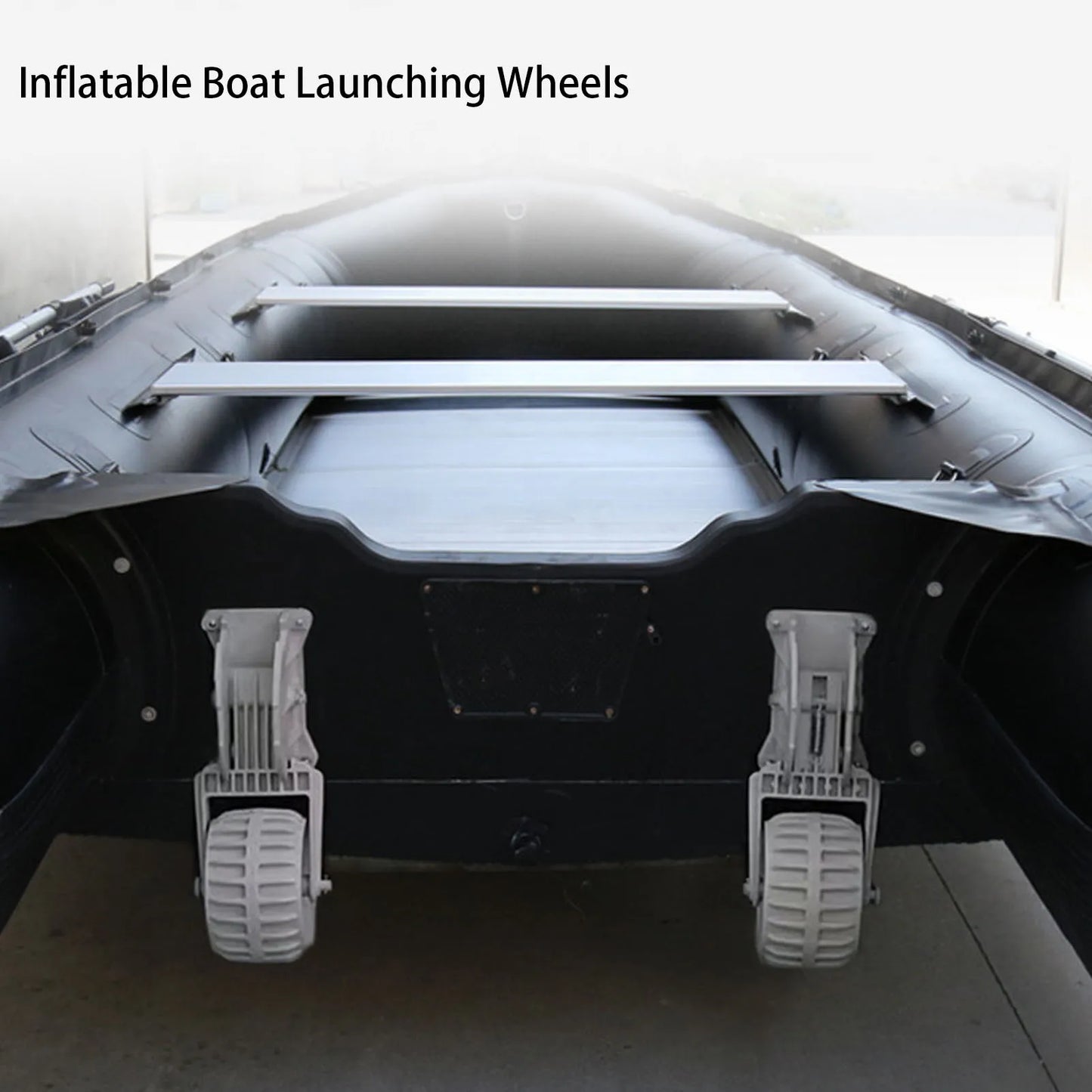 Flip-Up Boat Launching Wheels | Locking Dinghy Towing Wheels