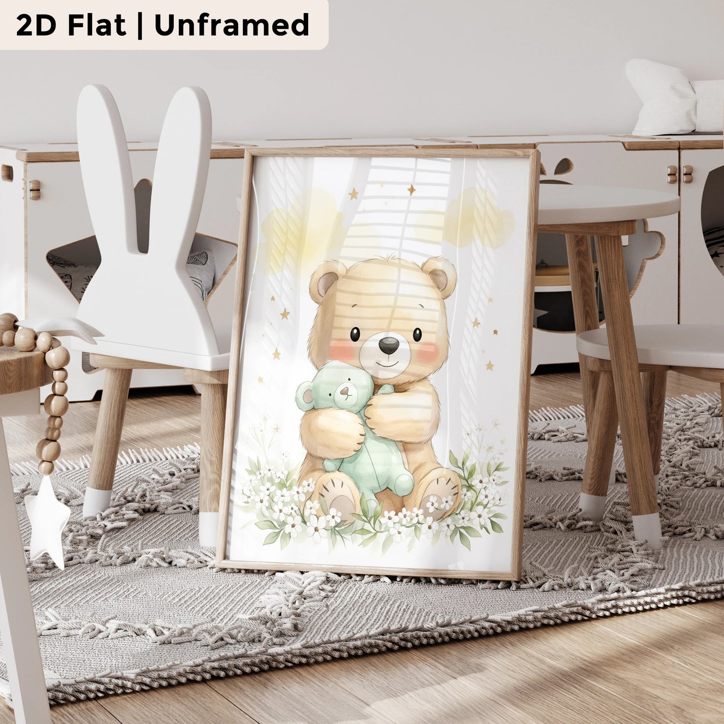 3-Piece Cartoon Owl & Panda Canvas Wall Art | Kids Room Decor