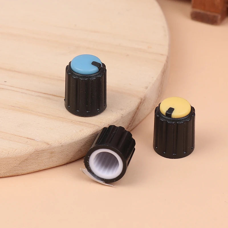 20Pcs Dual Color Knob 10*12mm Small Volume Adjustment Hat Flower Shaft Hole 6MM Potentiometer Volume Switch Caps Control Knob Peaceful Pleasures Health and Wellness