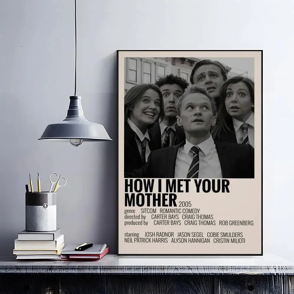 How I Met Your Mother Poster – HD Self-Adhesive Wall Art Wall Art Poster Peaceful Pleasures Health and Wellness Black11 30X40cmNoframe