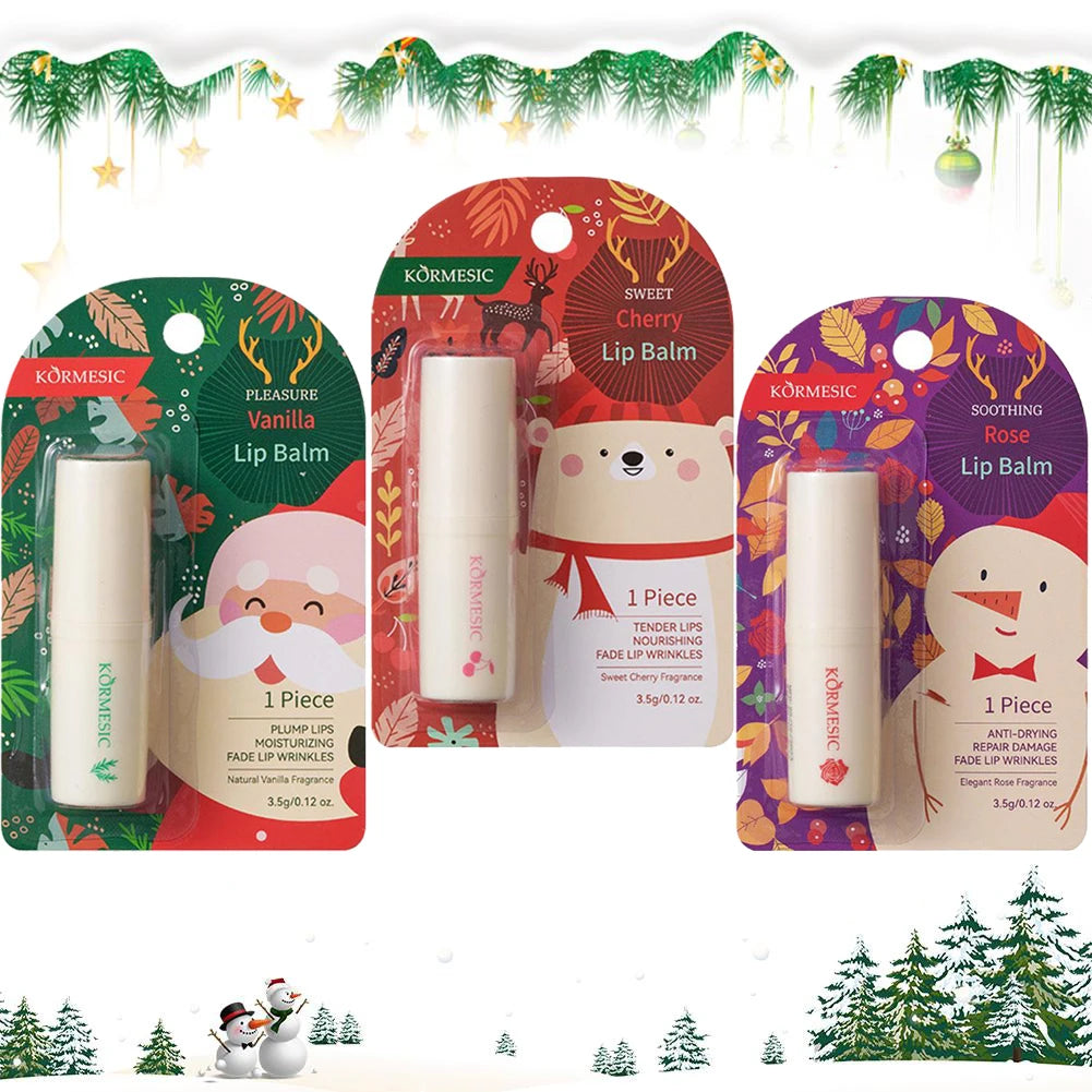 Holiday Moisturizing Lip Balm - Tinted Fruit-Flavored Hydrating Lip Care Peaceful Pleasures Health and Wellness
