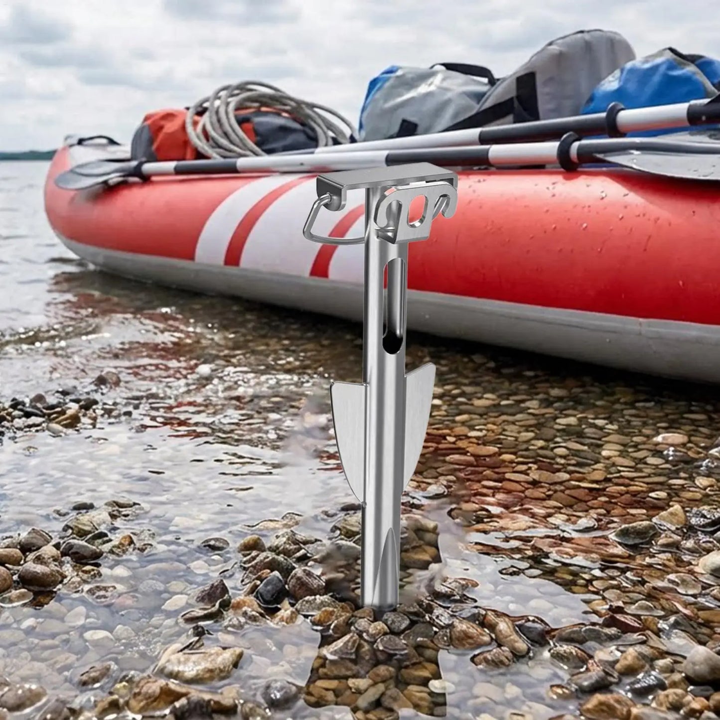 Stainless Steel Paddleboard Anchors Rustproof Beach Anchors For Kayak Inflatable Boat Raft Pontoon Fishing Water Sports Peaceful Pleasures Health and Wellness