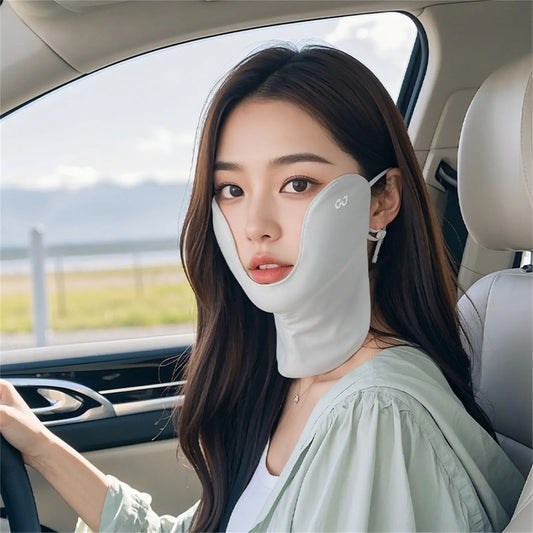 Ice Silk Sun Protect Mask For Women UPF50+ UV Protect Neck Cover For Outdoor Cycling Golf Peaceful Pleasures Health and Wellness