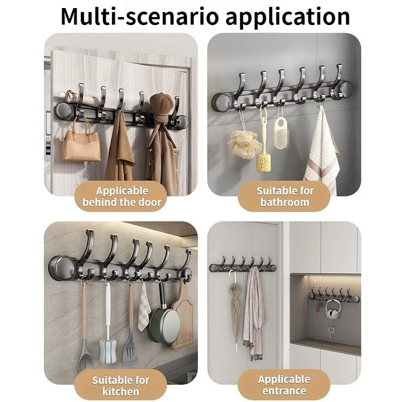 Wall Mount Suction Cup Hooks – No-Drill Set of 7 | Bathroom