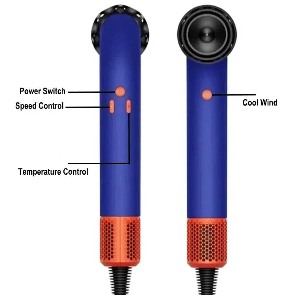 New High Speed Negative Ion Bent pipe shape Hair Dryer with Bend Tube Nozzle Quick Drying for Household Travel Peaceful Pleasures Health and Wellness