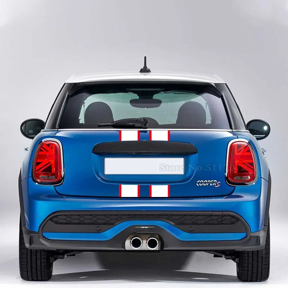 MINI Cooper Hood Trunk Vinyl Stripe Decal | Matte & Glossy Black