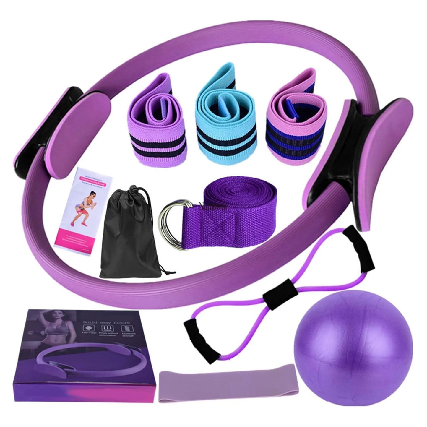 11-Piece Yoga & Pilates Set – Ring, Ball & Resistance Bands Kit