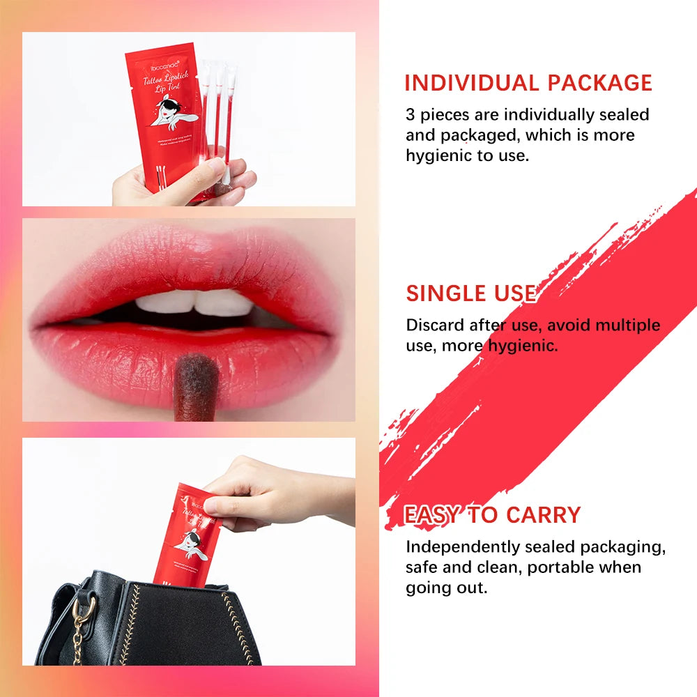 New Cotton Swab Lip Gloss Tattoo Lipstick Velvety Waterproof Matte Lip Gloss Portable Lip gloss Women Use Of Vacation Tourism Peaceful Pleasures Health and Wellness