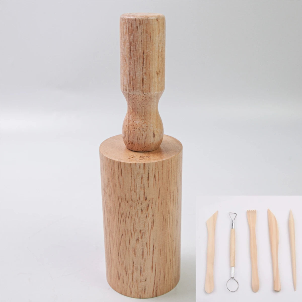 1X Cup Pottery Molds, Create Pottery Mug Vases Cup Molds, Pottery Shaping Tool, W/ 5X Wooden Clay Sculpting Tools Peaceful Pleasures Health and Wellness 2.5 inch