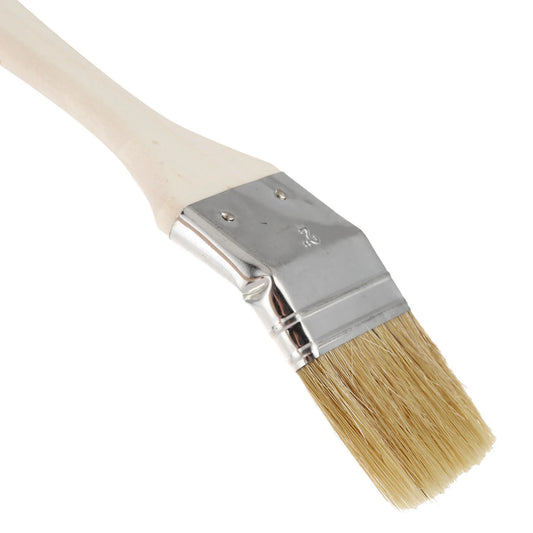 A36T-2Pcs 2 Inch Wide Wooden Handle Metal Ferrule Faux Bristle Head Radiator Brush Peaceful Pleasures Health and Wellness Wood ColorSilver NONE