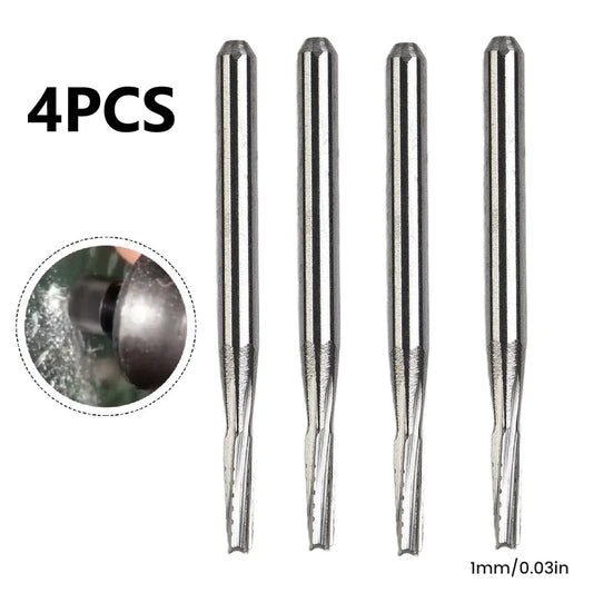 4-Pack 1mm Carbide Drill Bits for Auto Glass & Windshield Repair Auto Glass Drill Bits Oasis Select