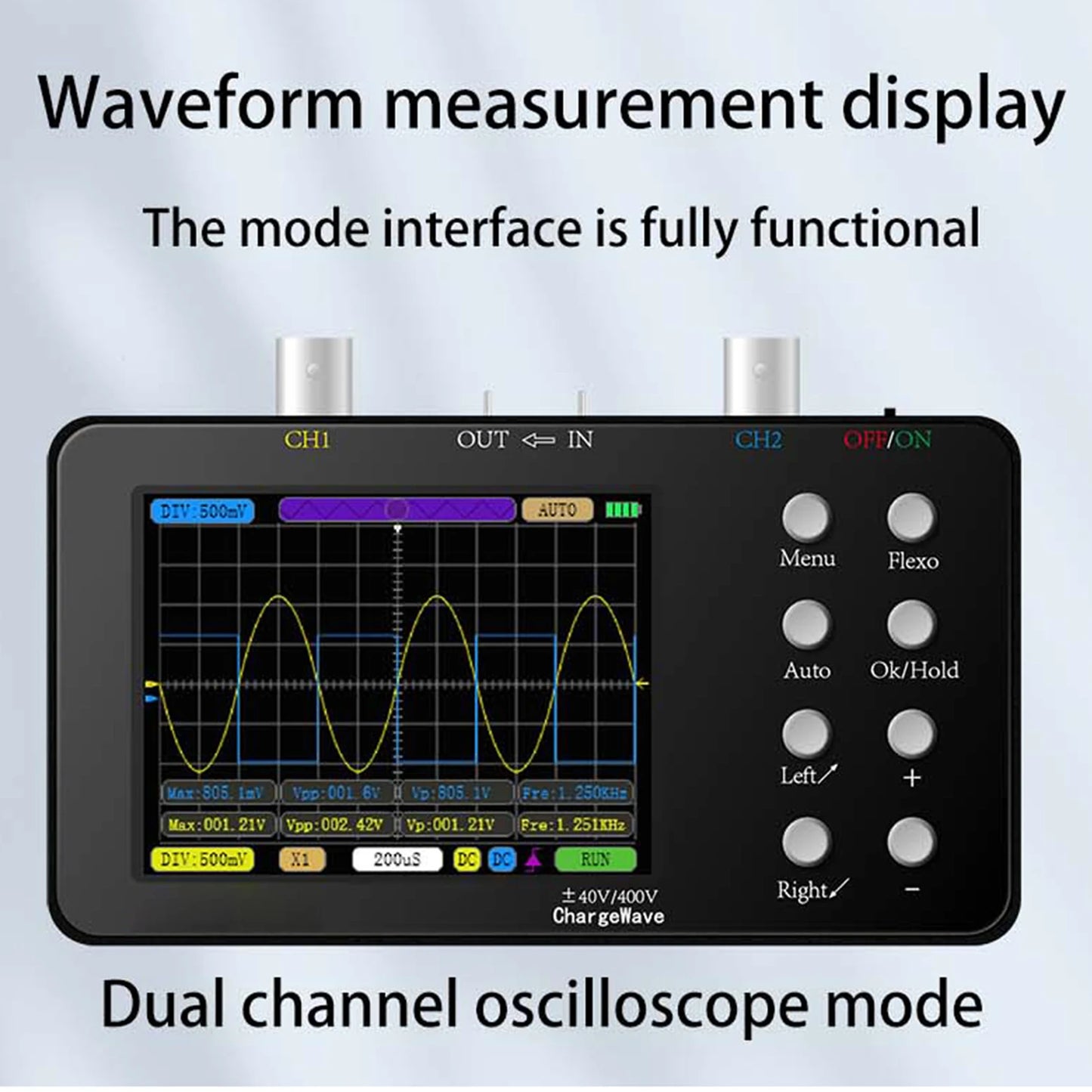 Digital Oscilloscope Dual-channel 50M Sampling Rate 10M Analogue