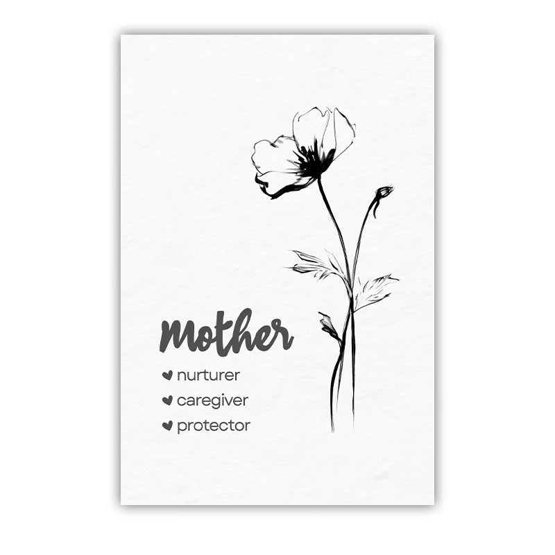 Black and White Flower Wall Art, Minimalist Canvas Painting, Poster Prints For Living Room Bedroom, Mother Day Gift Decor Peaceful Pleasures Health and Wellness 04 40x50cm No Frame China Mainland