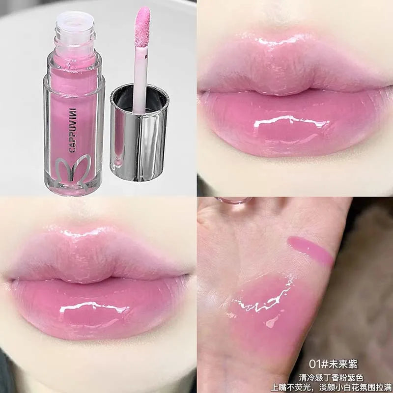 Cappuvini Shimmer Lip Gloss – Moisturizing Plumping Jelly Glitter