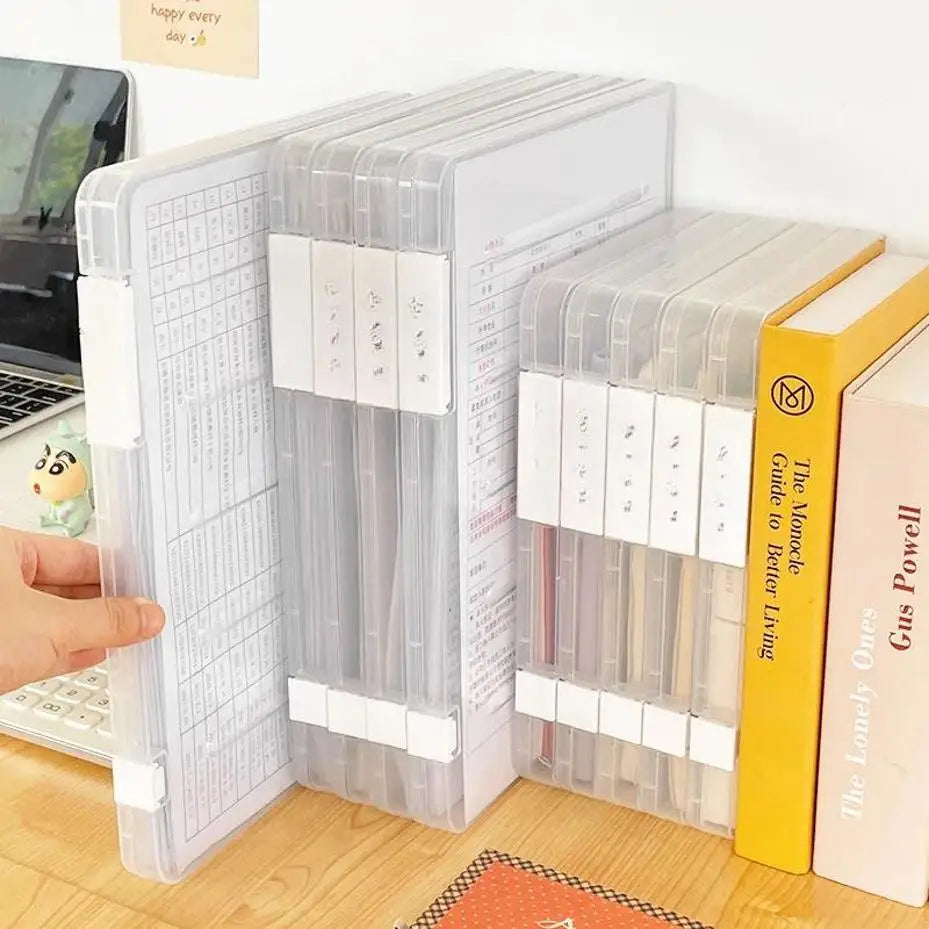 A4 File Storage Box Waterproof Dustproof Transparent Plastic Document