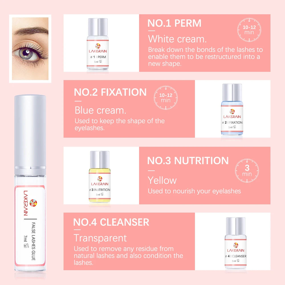 Dropshipping Lash Lift Kit Semi-Permanent Eyelash Enhancer Lifting Perming Lotion Fixation Glue Curly Lasher Beauty Home Use Kit Peaceful Pleasures Health and Wellness