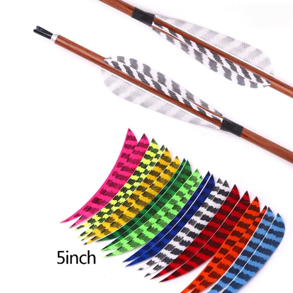 5-Inch Turkey Feather Arrow Fletchings Natural DIY Archery