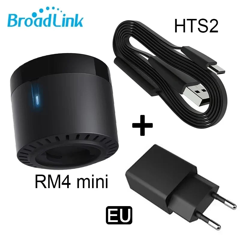 Broadlink Rm4 Mini Smart Remote Control Infrared Universal IR Audio Video Smart Home work with Google Home Alexa Peaceful Pleasures Health and Wellness Eu add hts2 China Mainland