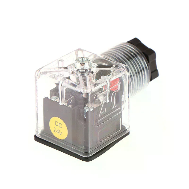 1Pcs DC24 Solenoid Coil Plug Hydraulic Valve Transparent Voltage Universal Accessories Peaceful Pleasures Health and Wellness