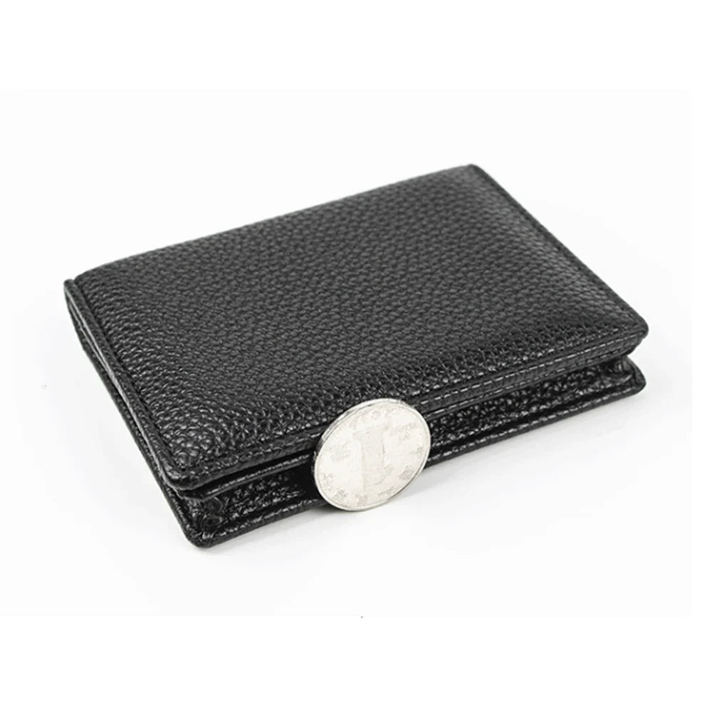 Genuine Leather Business Card Holder – Slim Wallet for Men & Women