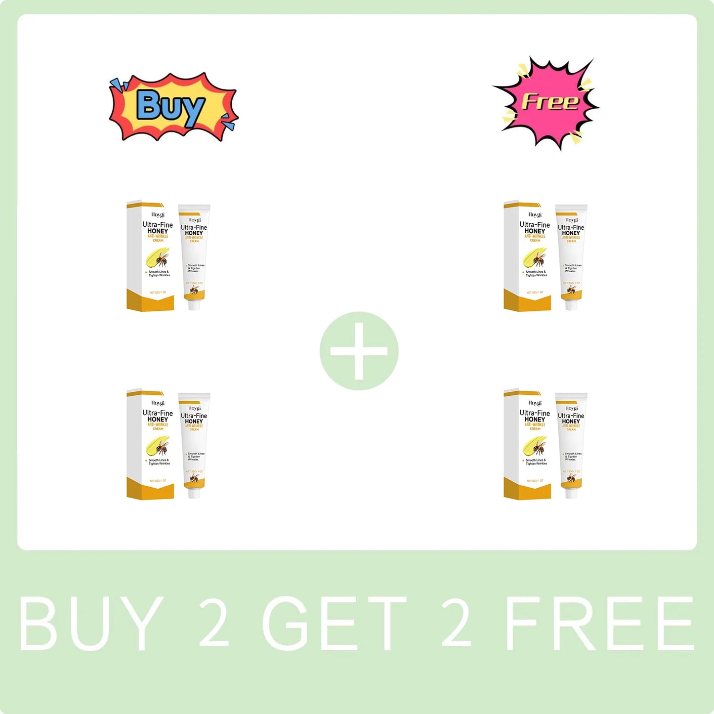 Ultra-Fine Honey Cream Anti Wrinkle Cream Fade Fine Lines Nourishing Skin Improve Dullness Brightening Lifting Firming Skin Care Peaceful Pleasures Health and Wellness Buy 2 Get 2 Free