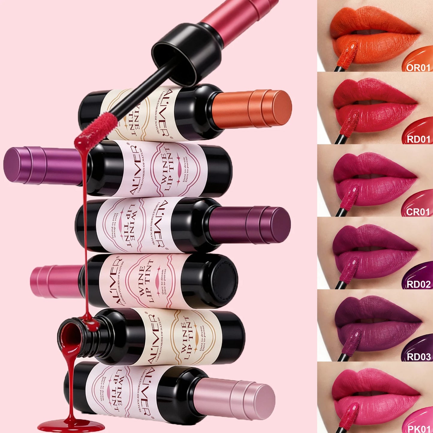 Red Wine Bottle Matte Liquid Lipstick | Velvet Nude Lip Gloss