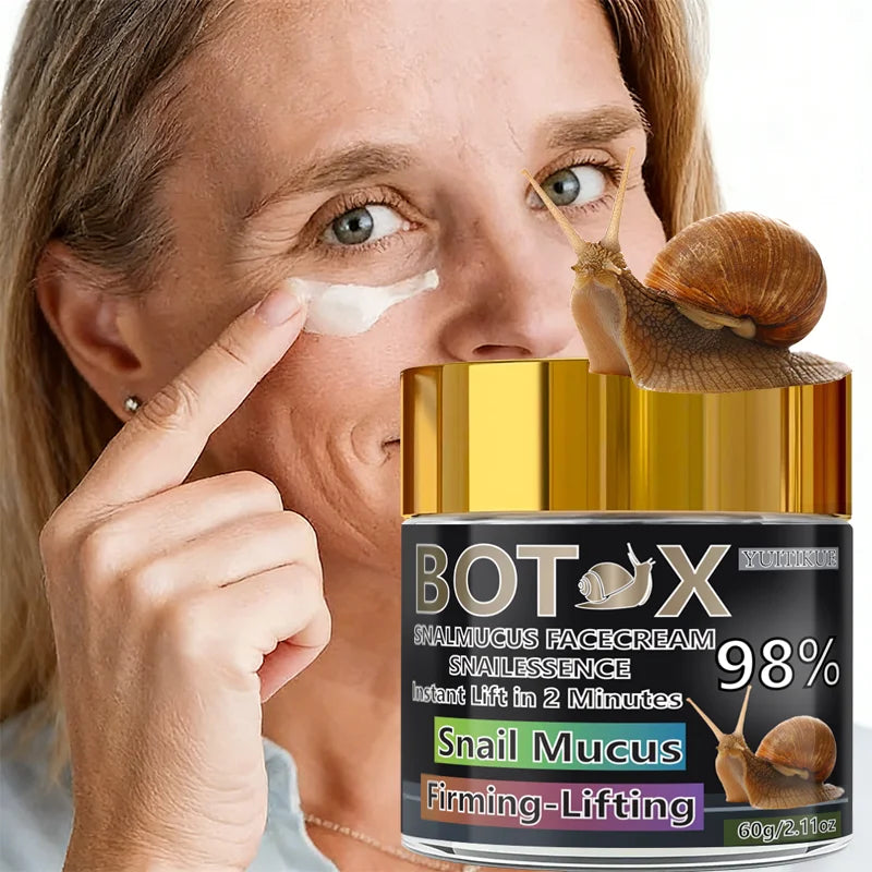 YUITIKUE Botax Snail Mucus Face Cream 60g, 98% Essence for Instant Firming & Lifting in Just 2 Minutes Peaceful Pleasures Health and Wellness