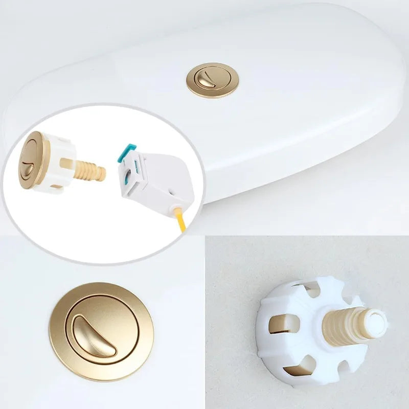 Matt Gold Toilet Flush Button | Cistern Replacement Upgrade