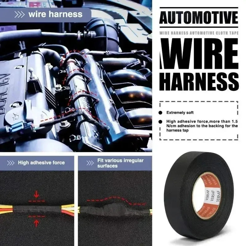 25mm x 15M Automotive Flannel Wiring Harness Tape Anti-Rattle