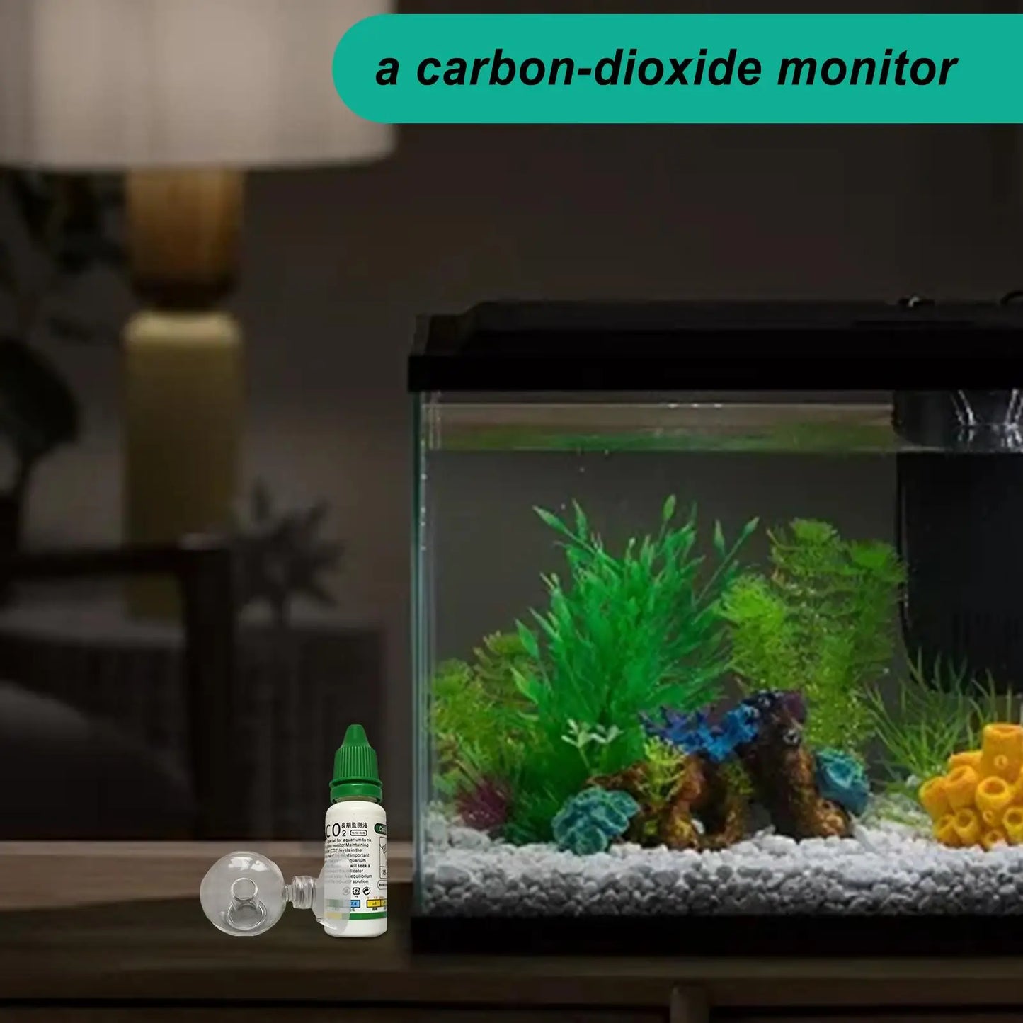 Aquarium CO2 Drop Checker | Glass Indicator Solution for Fish Tanks