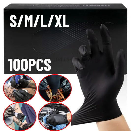 Disposable Black Nitrile Gloves 100 Pack – Powder & Latex Free Disposable Nitrile Gloves Oasis Select