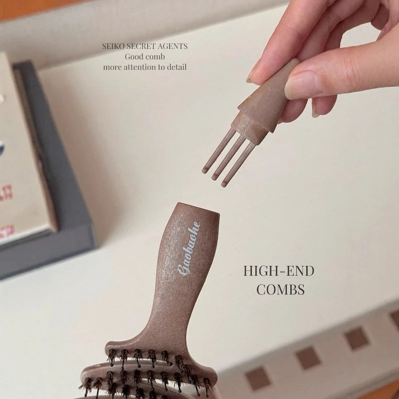 Boar Bristle Hair Brush & Scalp Massager – Anti-Static Paddle Comb Hair Brush Peaceful Pleasures Health and Wellness