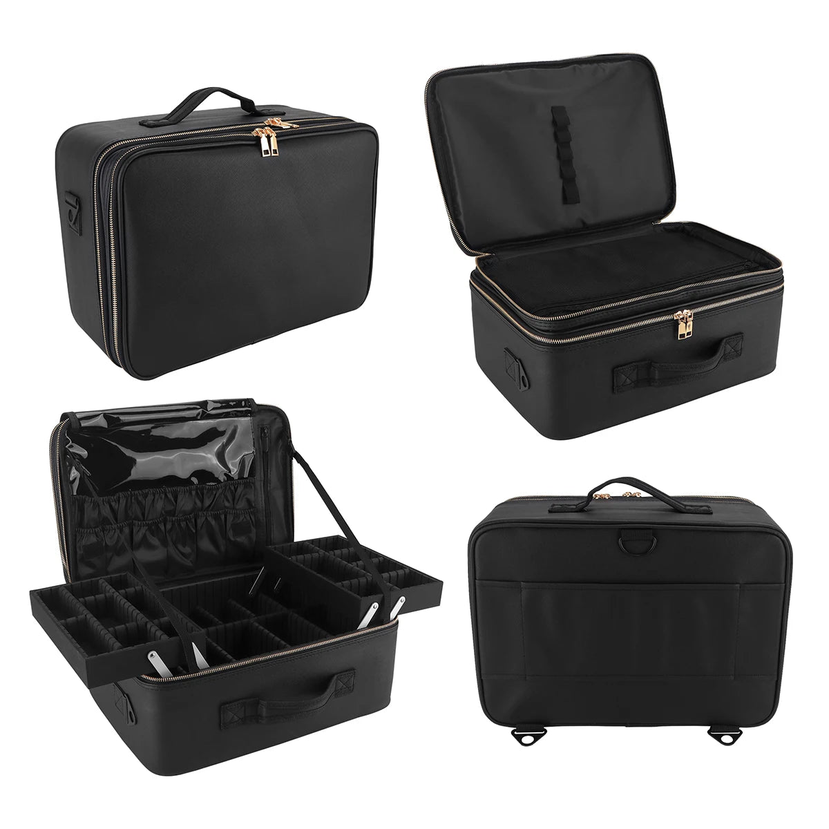 Makeup Display Box Cosmetic Bag Brush Organizer And Storage Travel Box With Adjustable Strap Barbershop Tools Portable Bag Peaceful Pleasures Health and Wellness