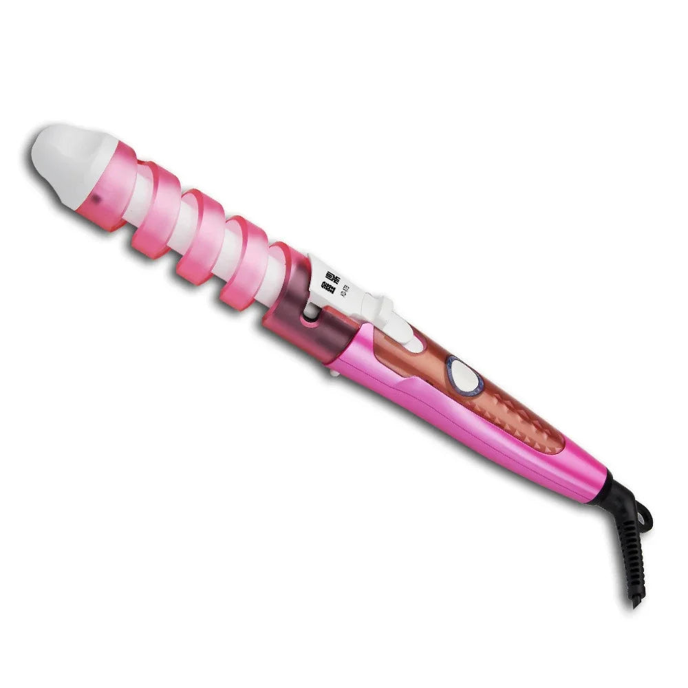 Professional Fast-Heating Electric Hair Styler - Magic Spiral Curling Iron Roller, Pro Styling Tool Peaceful Pleasures Health and Wellness Pink US