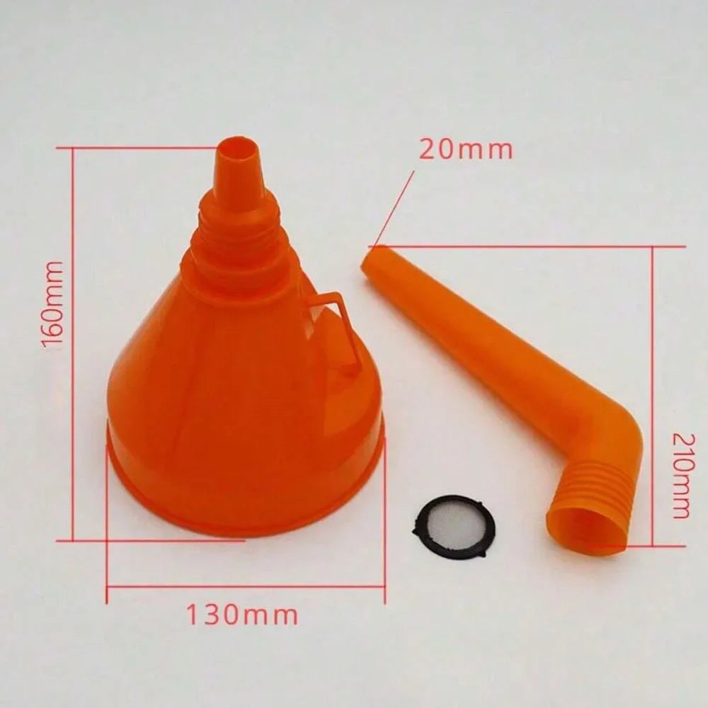Refueling Funnel with Filter Motorcycle Refuel Gasoline Engine Oil Funnel Moto Car Long Mouth Funnels Car Repair Filling Tools Peaceful Pleasures Health and Wellness