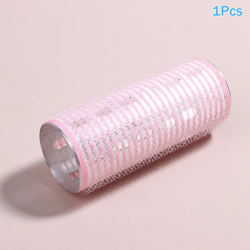 1/5Pcs Bangs Roller Set Hook & Loop Aluminium Silver Core Self Grip Styling Hair Rollers Hot Thermal Volume Curler 30X80mm Peaceful Pleasures Health and Wellness 1Pcs Pink