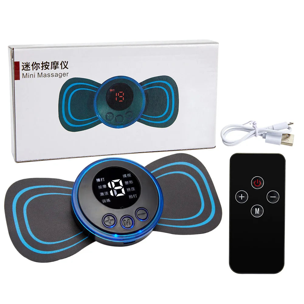 EMS Neck Massager – 8 Mode Rechargeable Cervical Pain Relief