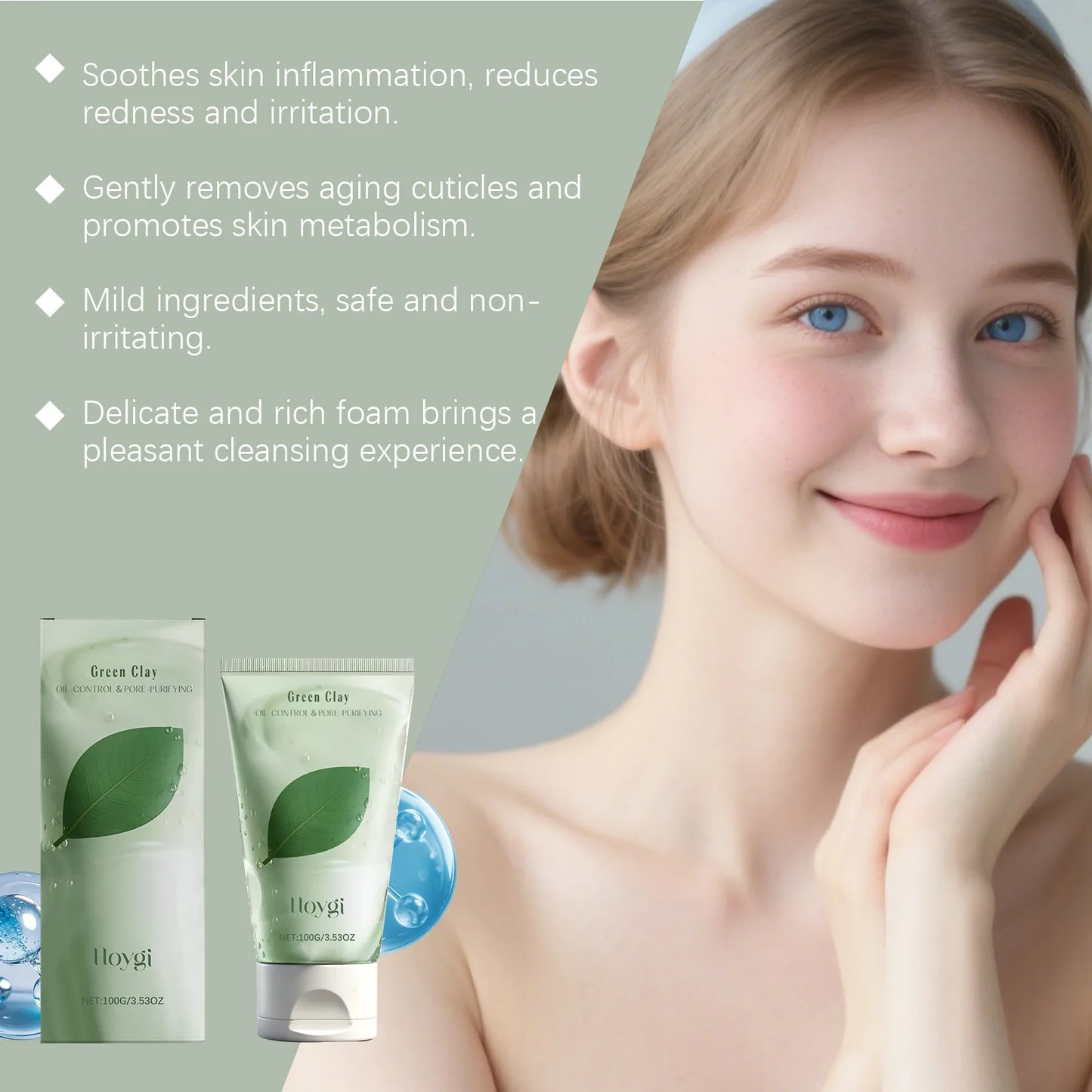 Green Clay Centella Facial Cleanser – Oil Control & Acne