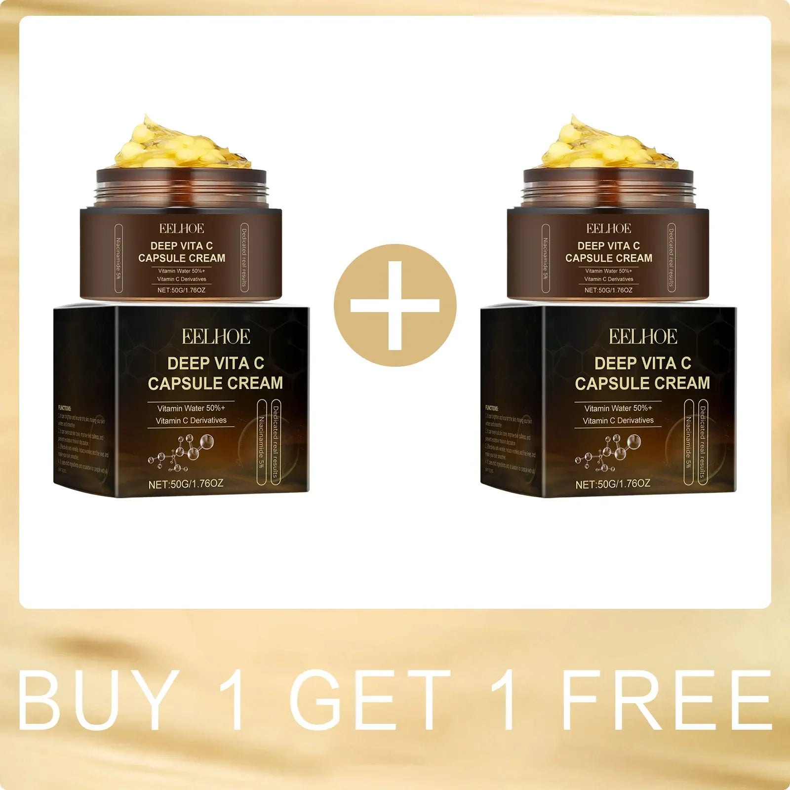 EELHOE Nicotinamide Brightening Face Cream – Vitamin C & Repair Peaceful Pleasures Health and Wellness Buy 1 for 1 Free