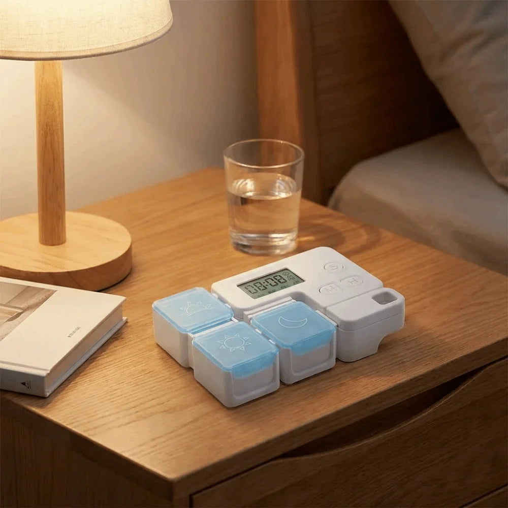 7-Day Smart Pill Organizer with Alarm Timer & Reminder