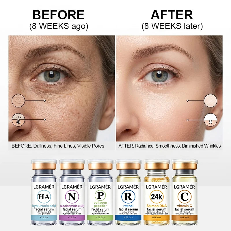  Face Serum Trio-Vitamin C,Retinol & Hyaluronic Acid Anti-Aging Serums for Face,Skincare Routine -Brightening,Facial Serums 8ml Peaceful Pleasures Health and Wellness